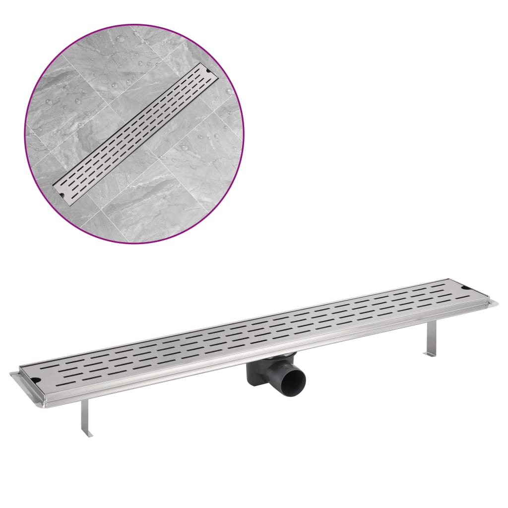 VidaXL VidaXL VidaXL Canaletta Scarico Doccia Lineare 830x140 mm Acciaio Inox Drenaggio fd70a8 VidaXL VidaXL VidaXL Canaletta Scarico Doccia Lineare 830x140 mm Acciaio Inox Drenaggio fd70a8