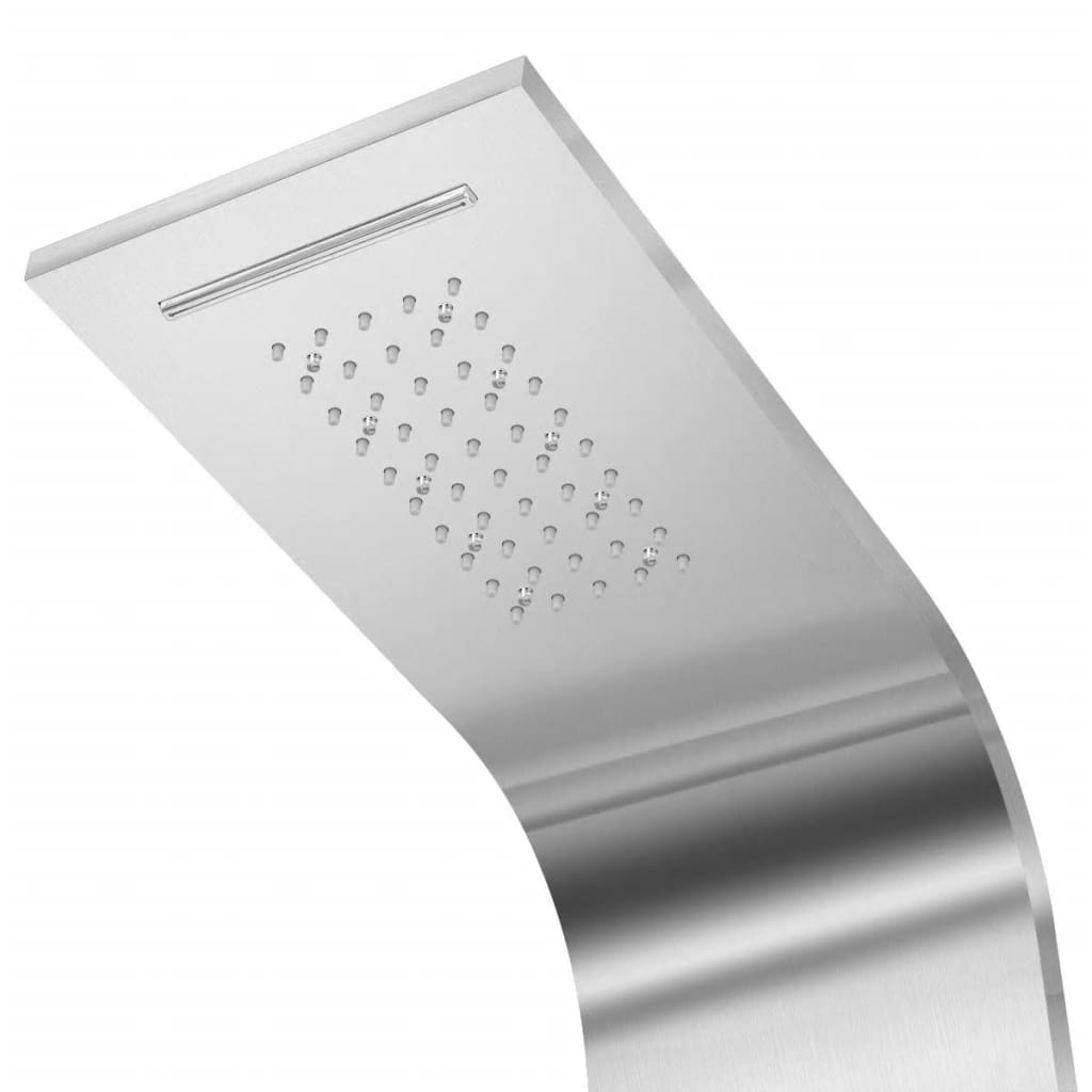 vidaXL Shower Panel System Stainless Steel Curved Tower Column Pillar
