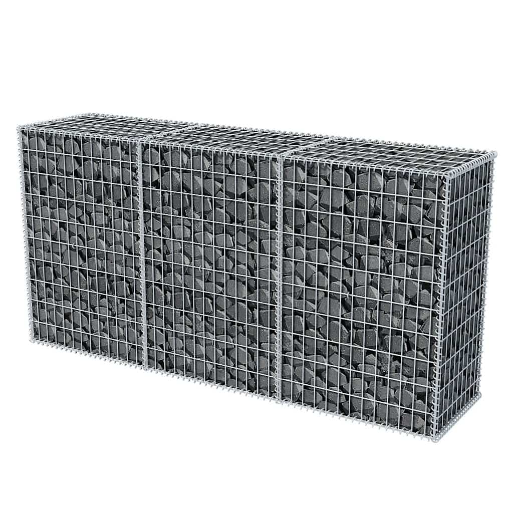 vidaXL Gabion Basket Steel 200x50x100cm Garden Barrier Fence Wire