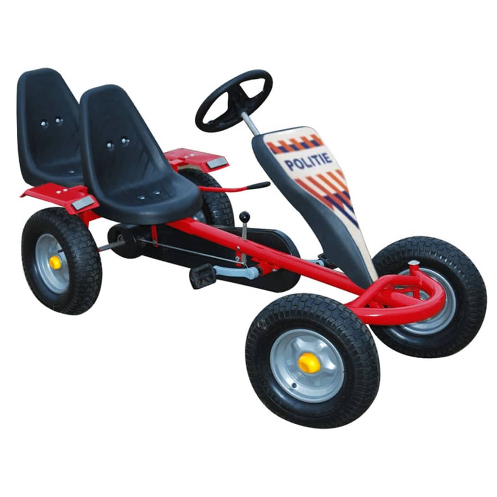 Red Pedal GoKart Two Seats Fun with 2 Stickers vidaXL.co.uk Red Pedal GoKart Two Seats Fun with 2 Stickers vidaXL.co.uk