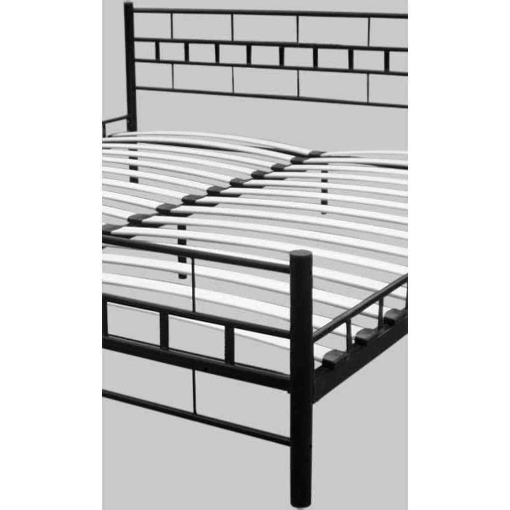 2persoons metalen bed 180 x 200 cm zwart met matras online kopen