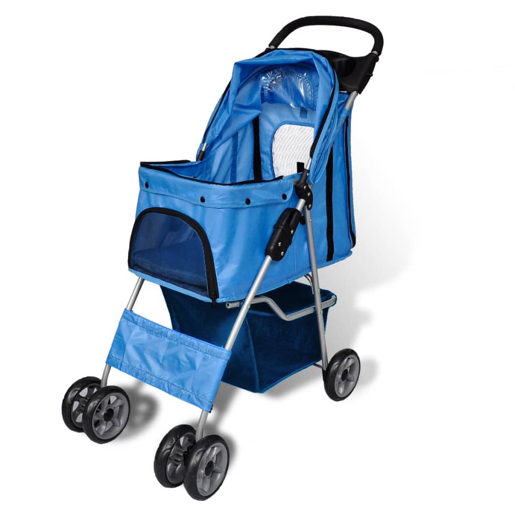 New Blue Folding pet stroller  dog cat  Travel Carrier 