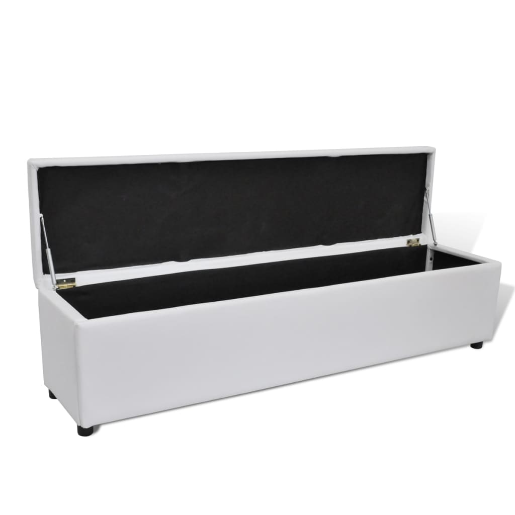 Storage Bench White Large Size