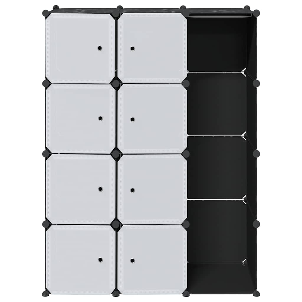 Armario modular de 9 compartimentos, blanco y negro, 37 x 115 x 150 cm vidaXL es Loja Artesanato Florianopolis ~ Armario modular de 9 compartimentos, blanco y negro, 37 x 115 x 150 cm vidaXL es
