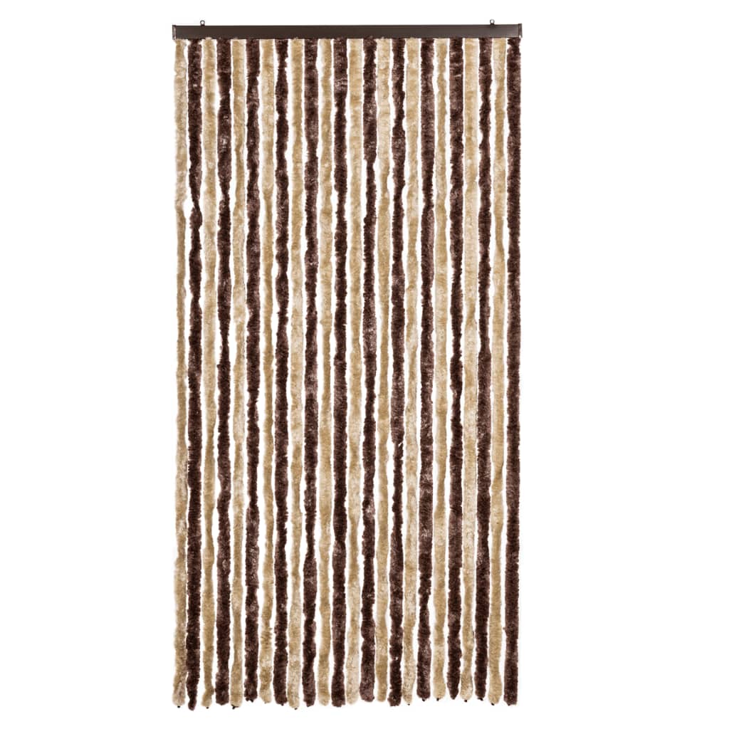 RIDEAU DE PORTE chenille brun et beige 100 x 220 cm chenille 100 ... RIDEAU DE PORTE chenille brun et beige 100 x 220 cm chenille 100 ...