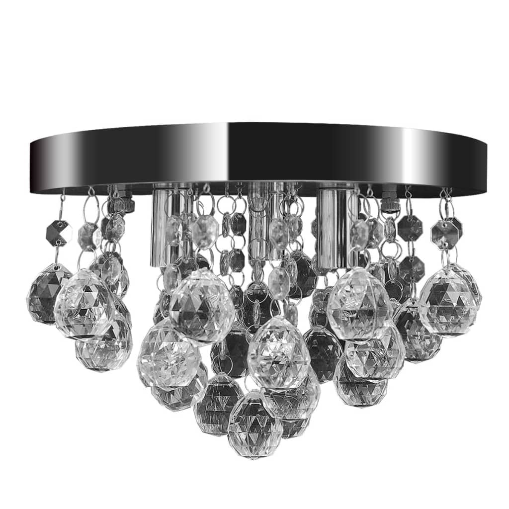 Modern Pendant Ceiling Lamp Light Crystal Chandelier Chrome French Image Is Loading Modern Pendant Ceiling Lamp Light Crystal Chandelier Chrome