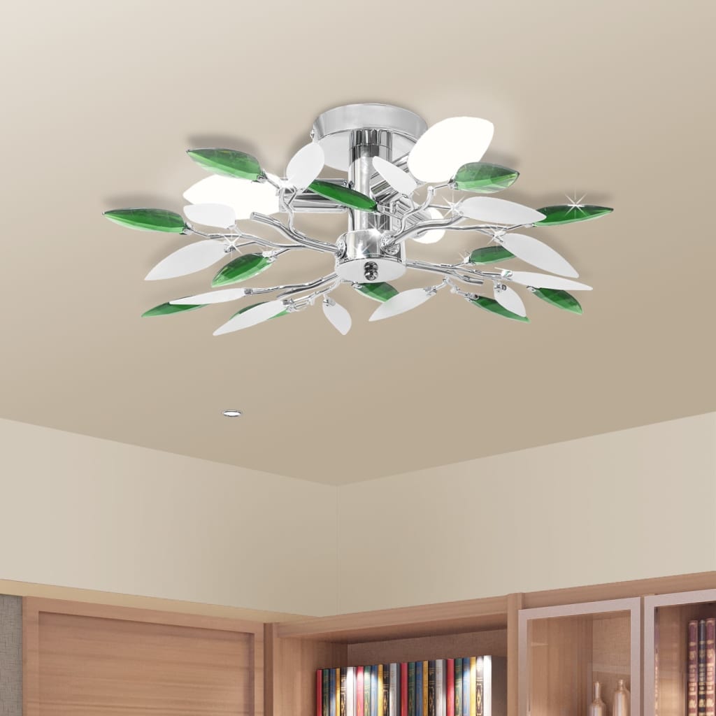 Lampada da Soffitto con Foglie in Acrilico Lampadario Colori Diversi