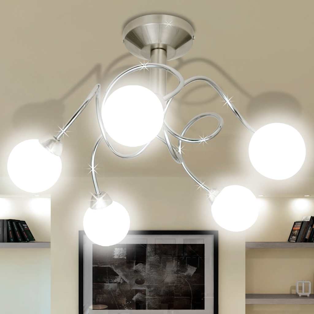 New Ceiling Lamp Light Fixture Round Glass Shades Home Image Is Loading New Ceiling Lamp Light Fixture Round Glass