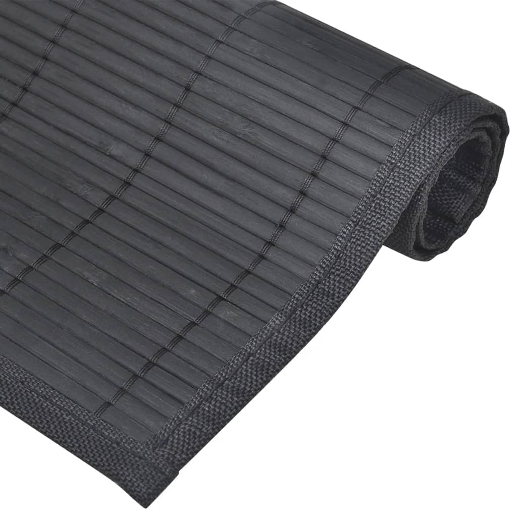 6 Bamboo Placemats 30 x 45 cm Black vidaXL.co.uk
