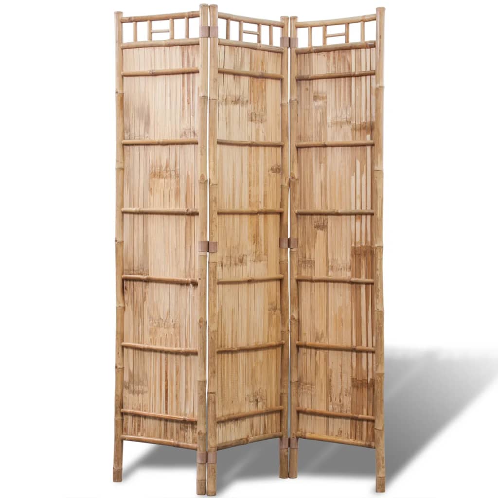 3Panel Bamboo Room Divider vidaXL.co.uk