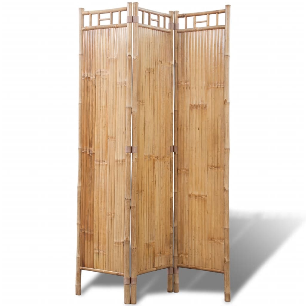 3Panel Bamboo Room Divider vidaXL.co.uk