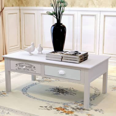 vidaXL Shabby Chic French Coffee Table Wood