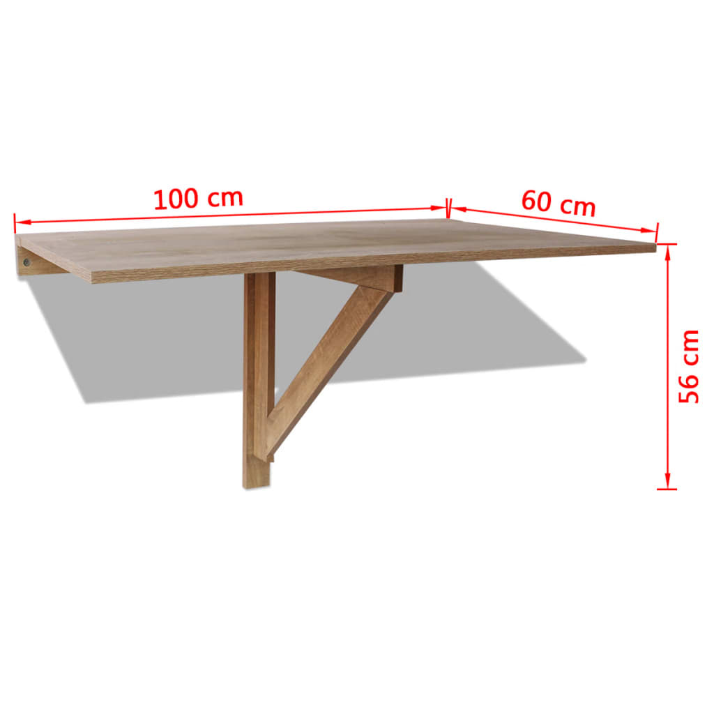 VidaXL Wandklapptisch Eiche 100x60 Cm Günstig Kaufen | VidaXL.de