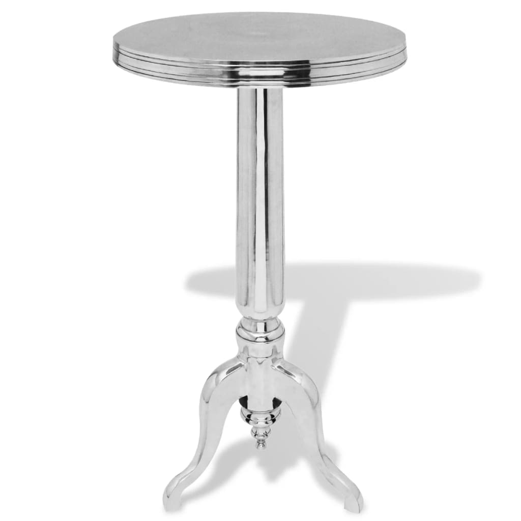 aluminium round side table
