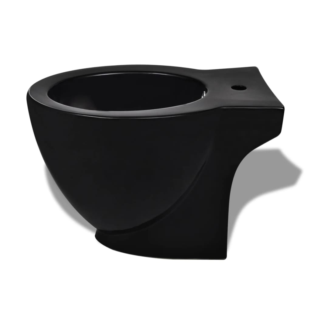  Black  Ceramic Toilet  Bidet  Set vidaXL co uk