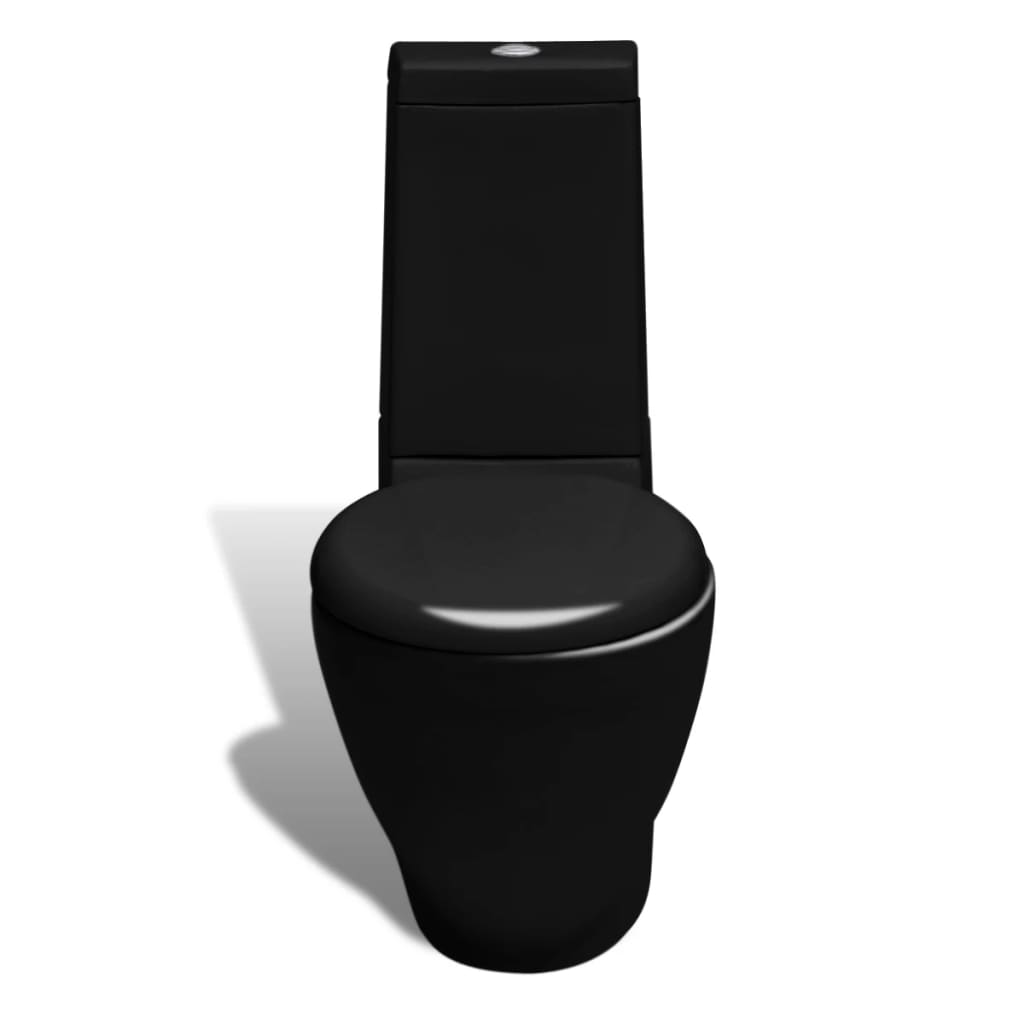  Black  Ceramic Toilet  Bidet  Set vidaXL co uk