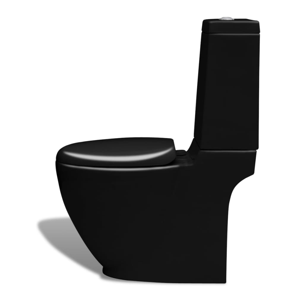  Black  Ceramic Toilet  Bidet  Set vidaXL co uk