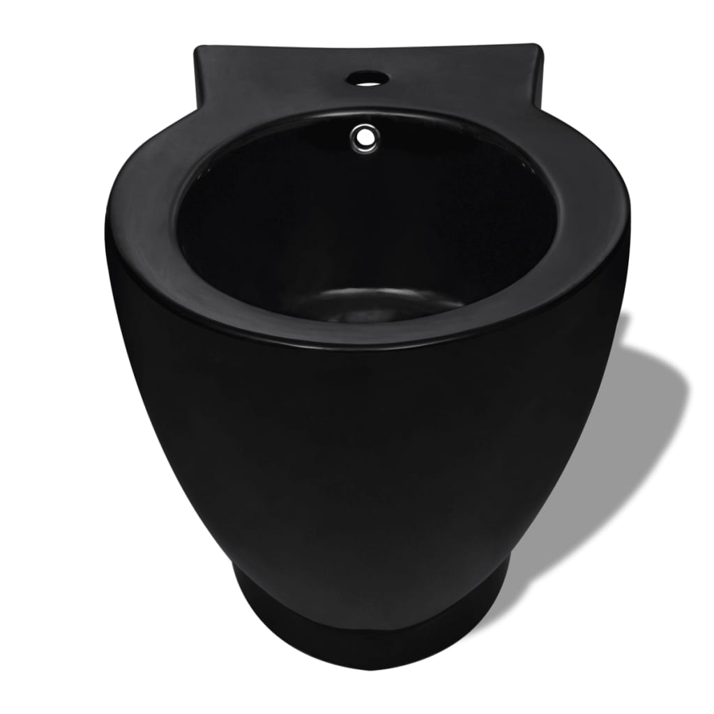  Black  Ceramic Toilet  Bidet  Set vidaXL co uk