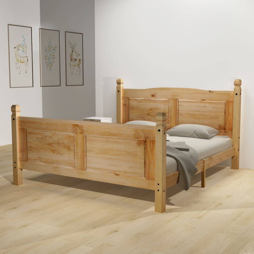 VidaXL Bett Doppelbett Mit Matratze Mexikanische Kiefer Corona Mehrere Auswahl