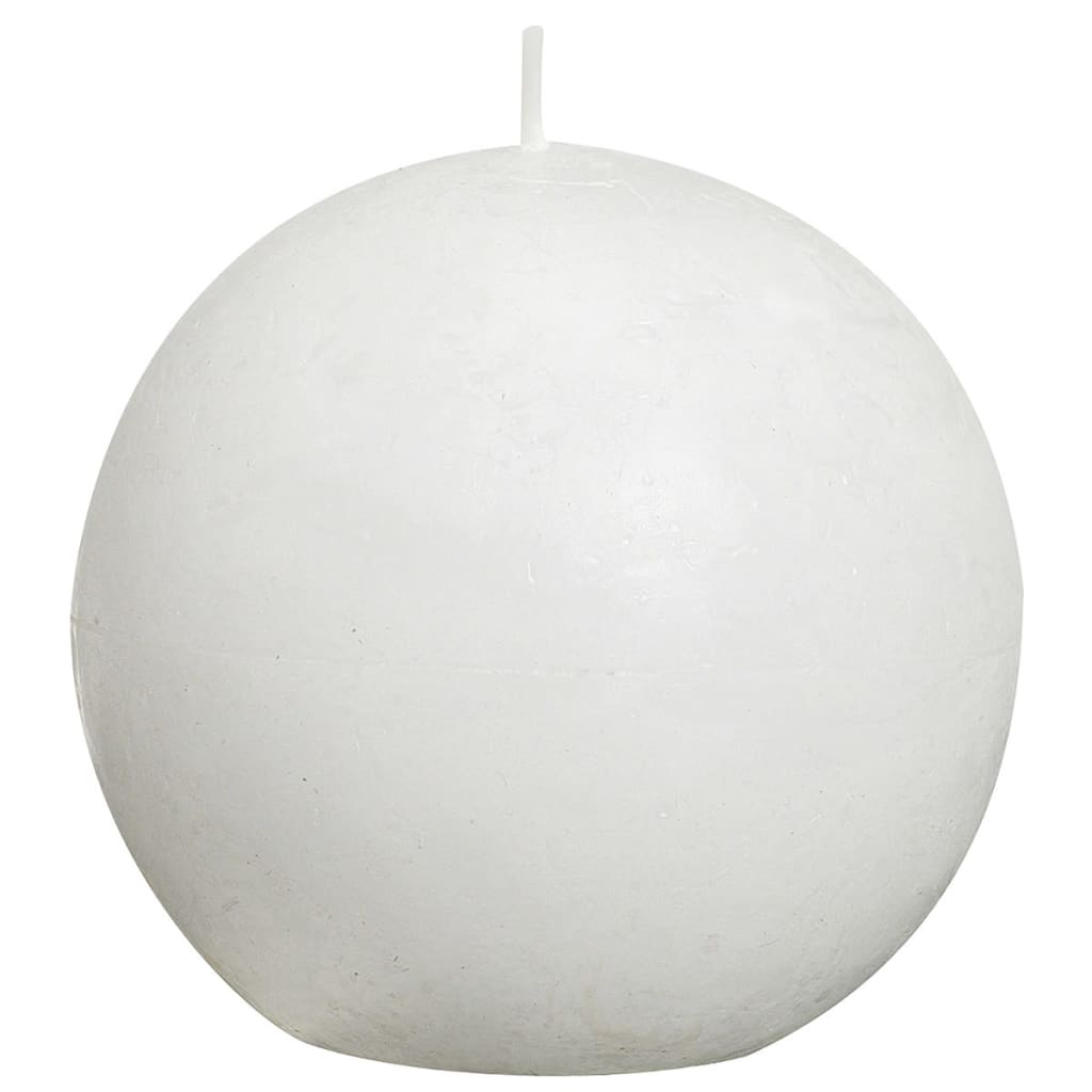 Свеча шар серебряная. White Ball.