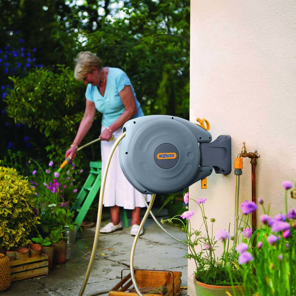 Hozelock slanghaspel voor tuinirrigatie slang 10 m wandmontage tuinslanghaspel