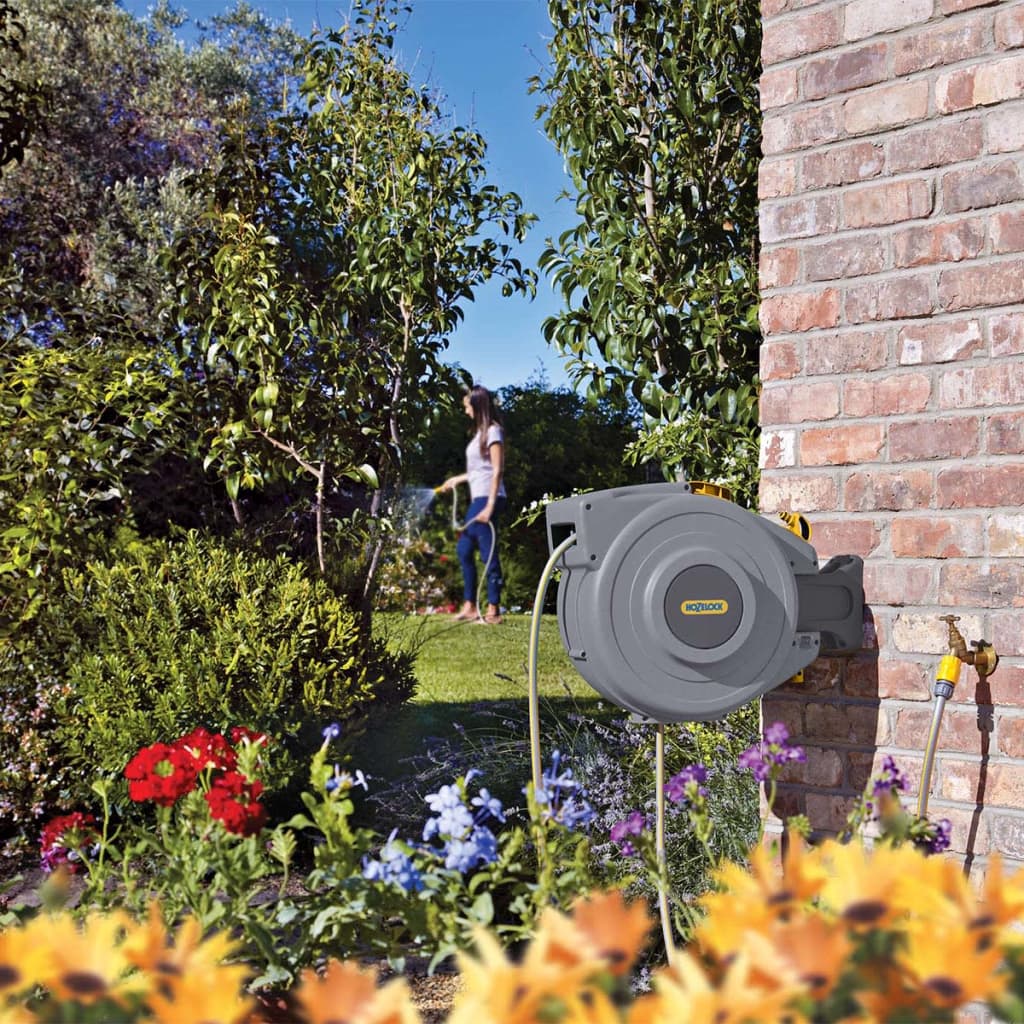 Hozelock automatische slanghaspel voor tuinirrigatie slang 20 m tuinslanghaspel