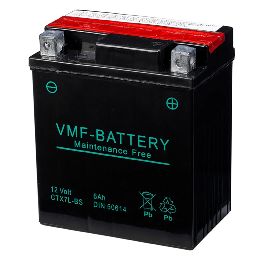 VMF Powersport Liquifix Battery 12V 6Ah MF YTX7LBS vidaXL.co.uk