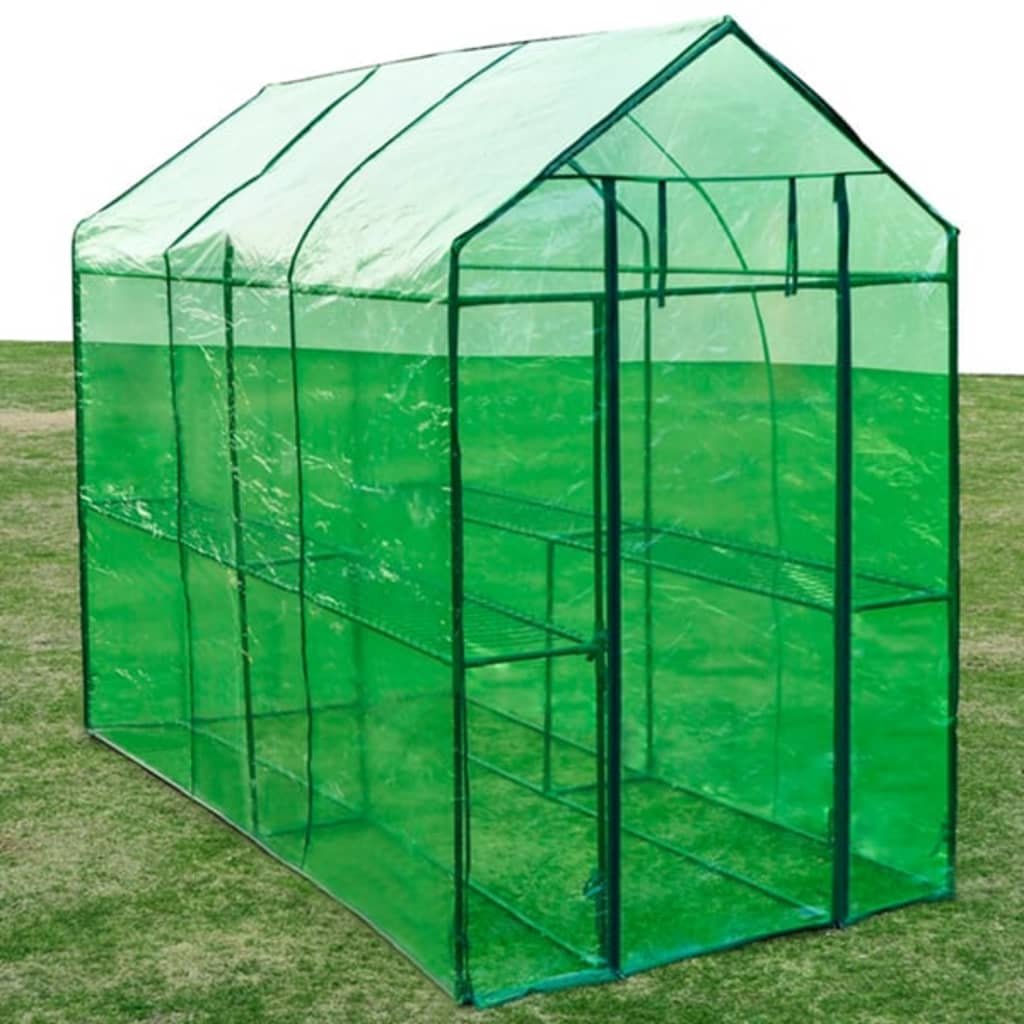 vidaXL Greenhouse Steel XL PVC Cover Garden Green Shade Plant House