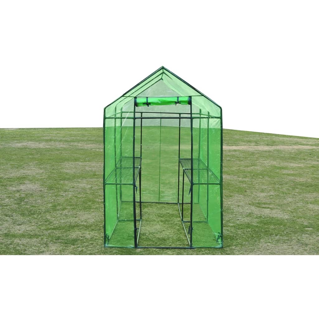 vidaXL Greenhouse Steel XL PVC Cover Garden Green Shade Plant House