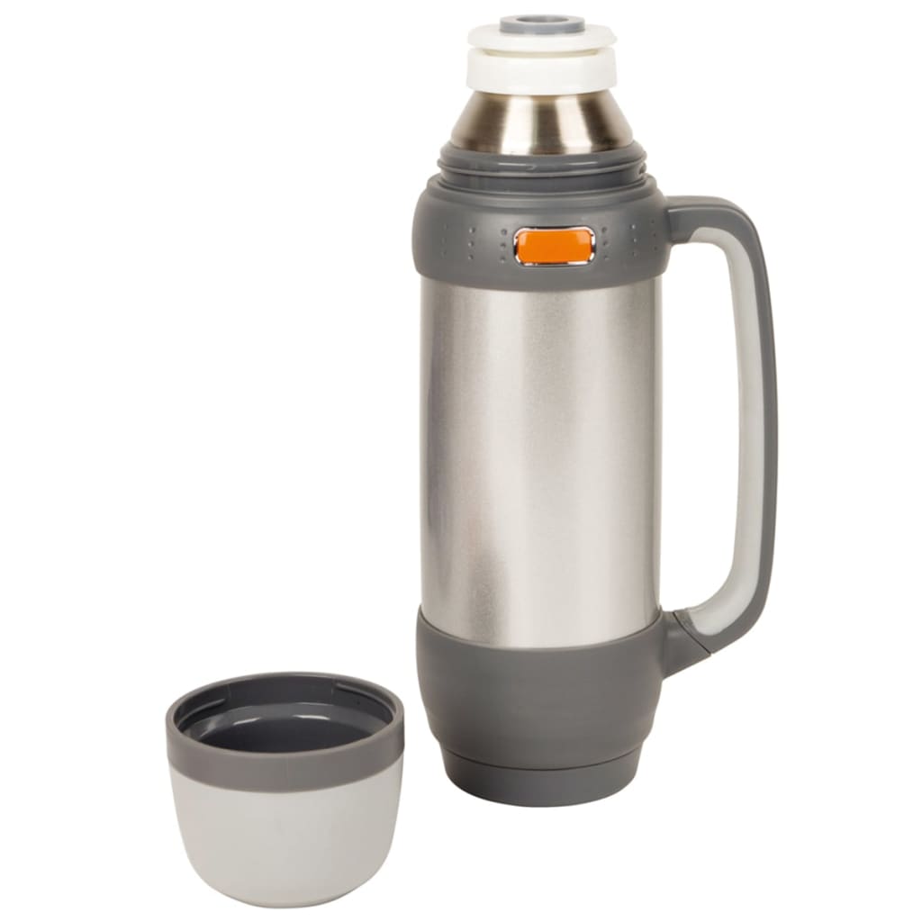 Camp Gear Insulated Thermos 1 L Stainless Steel 7302524 vidaXL.co.uk