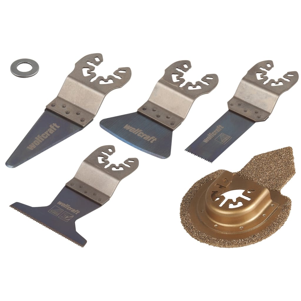 Wolfcraft Six Piece Oscillating MultiTool Accessory Set PRO 3962000