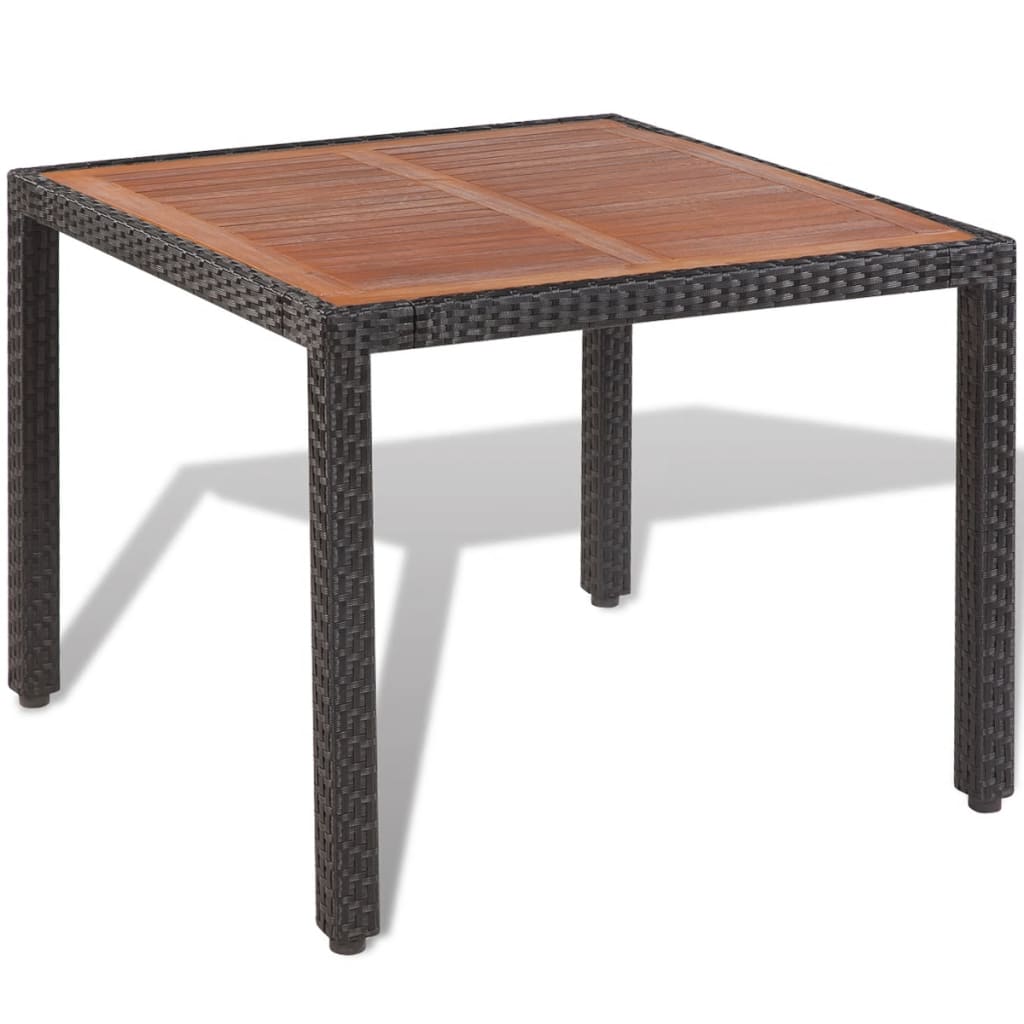 Poly Rattan Gartenset Sitzgruppe mit 4 Stühlen 1 Tisch mit ...