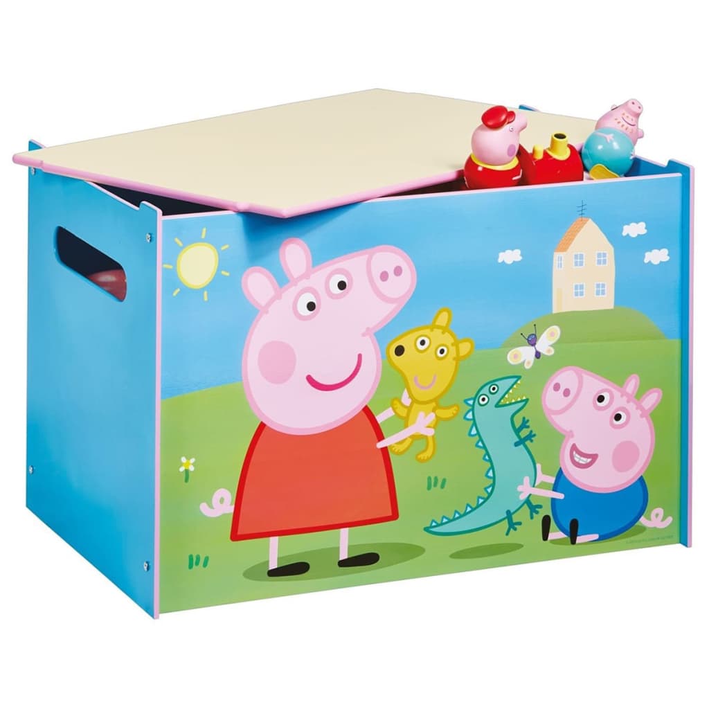 Peppa Pig Caja de juguetes 60x40x40 cm azul madera WORL213011 | vidaXL.es