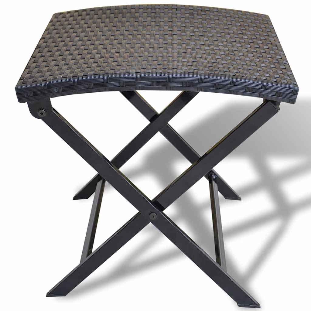 vidaXL Klapphocker Poly Rattan Schwarz günstig kaufen ...