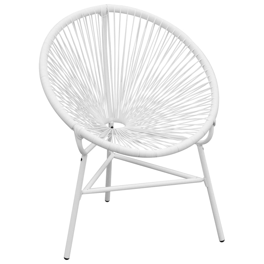 vidaXL Garden Chair Poly Rattan White | vidaXL.co.uk