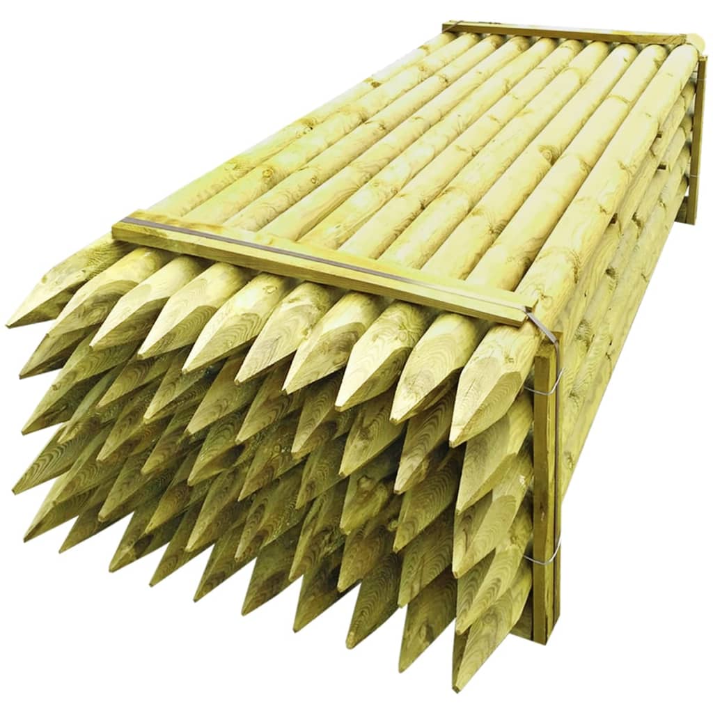 vidaXL Spitze Zaunpfosten 50 Stk. 10x240 cm Holz günstig kaufen vidaXL.de