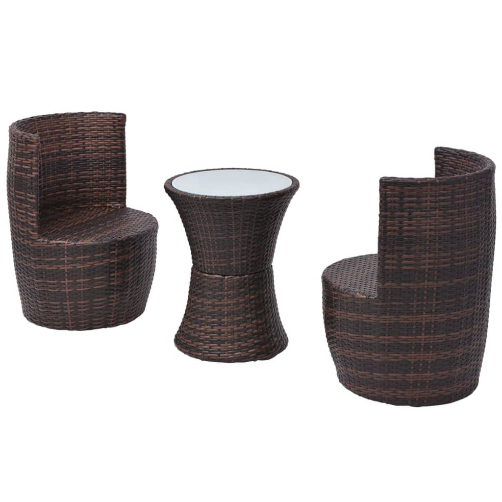 VIDAXL ENSEMBLE DE Mobilier de Jardin 5 pcs Poly Rotin Marron Salon ... VIDAXL ENSEMBLE DE Mobilier de Jardin 5 pcs Poly Rotin Marron Salon ...