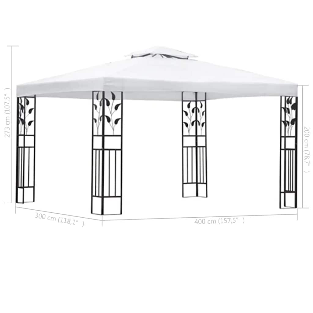 vidaXL Gartenpavillon Weiß 3 x 4 m günstig kaufen | vidaXL.de