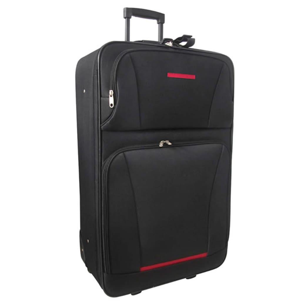 5 Piece Travel Luggage Set (Black) | 0